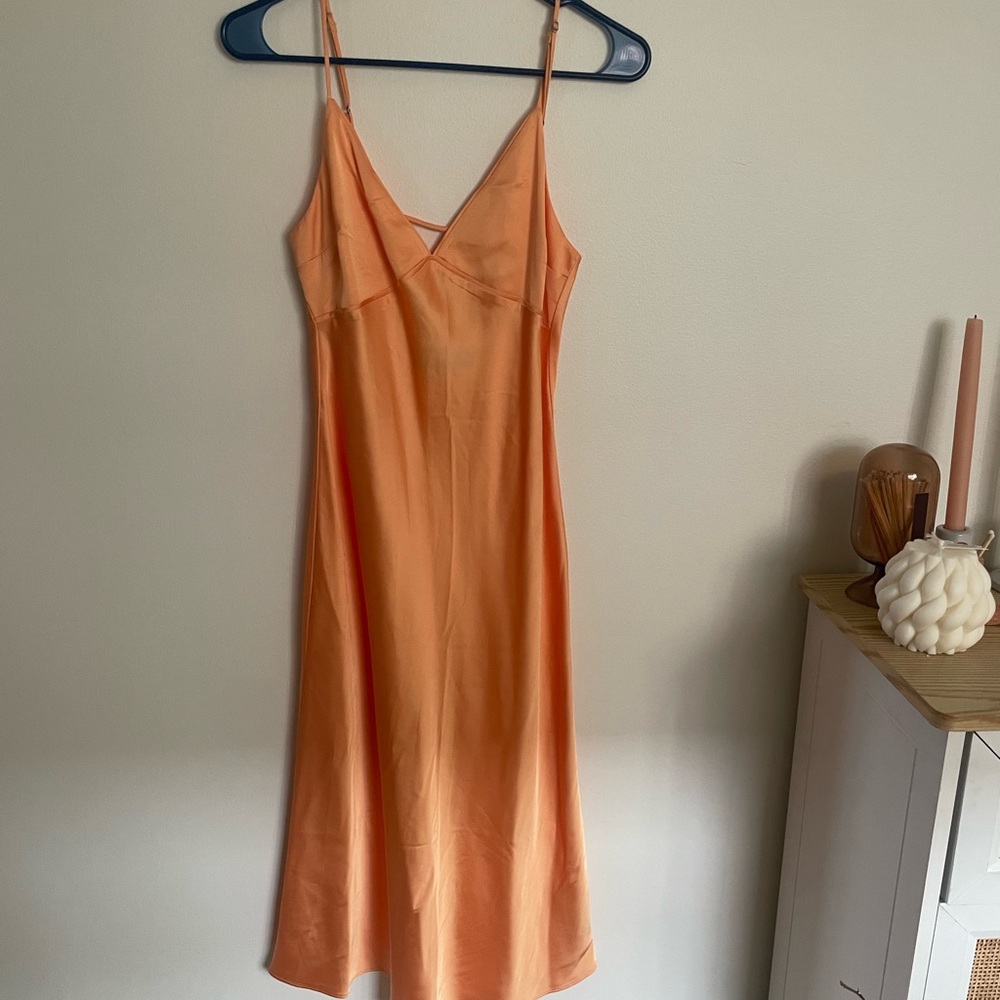 Abercrombie & Fitch Orange Midi Dress